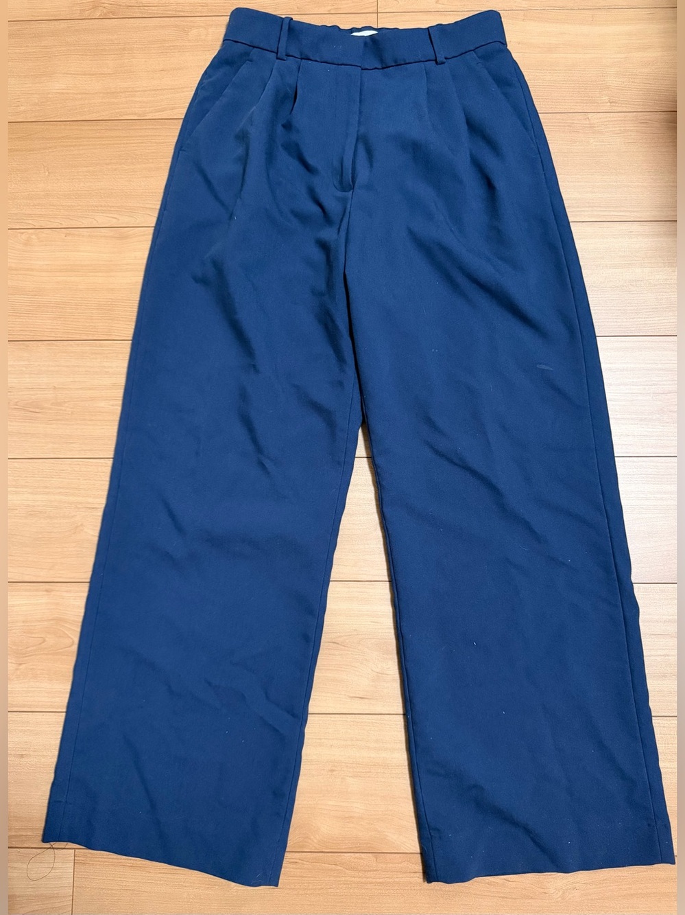 Abercrombie & Fitch Navy Wide-Leg Women's Trousers